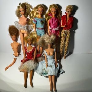 Vintage Barbie Dolls  Mattel Lot of 5+ 1980 Fashion Play ~ Fun Time & More